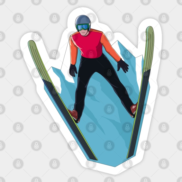 skiing Sticker by art object